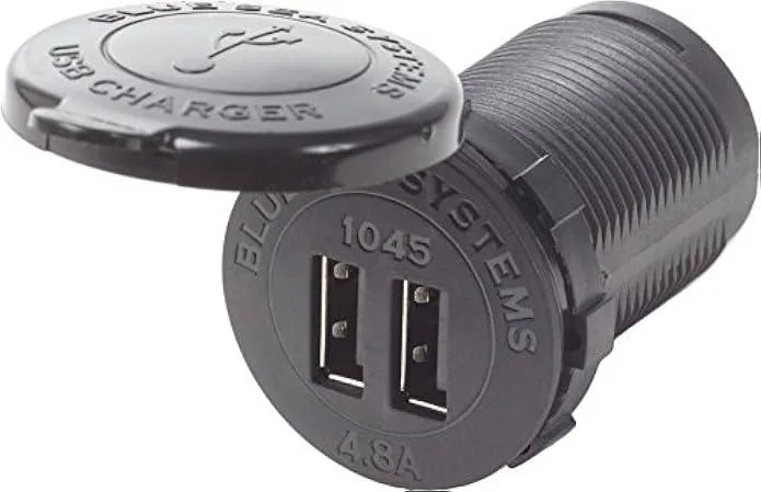 TAURKENAM TAURKENAM 1045 4.8A Dual USB Charger 12/24V 29mm — product photo