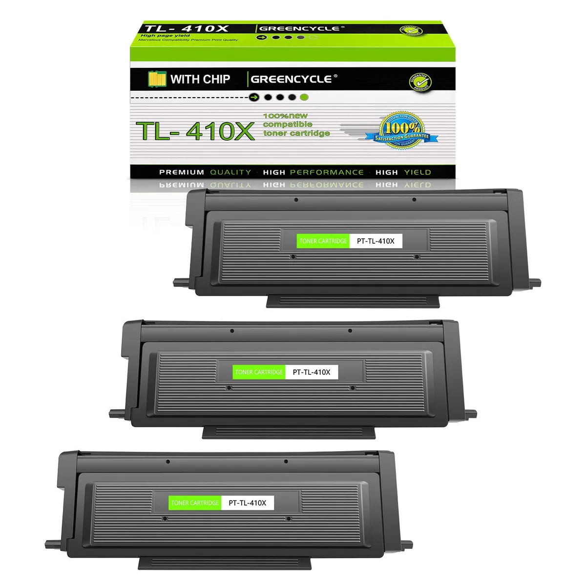 GREENCYCLE GREENCYCLE TL-410X Compatible Black Toner Cartridge 3-Pack — product photo