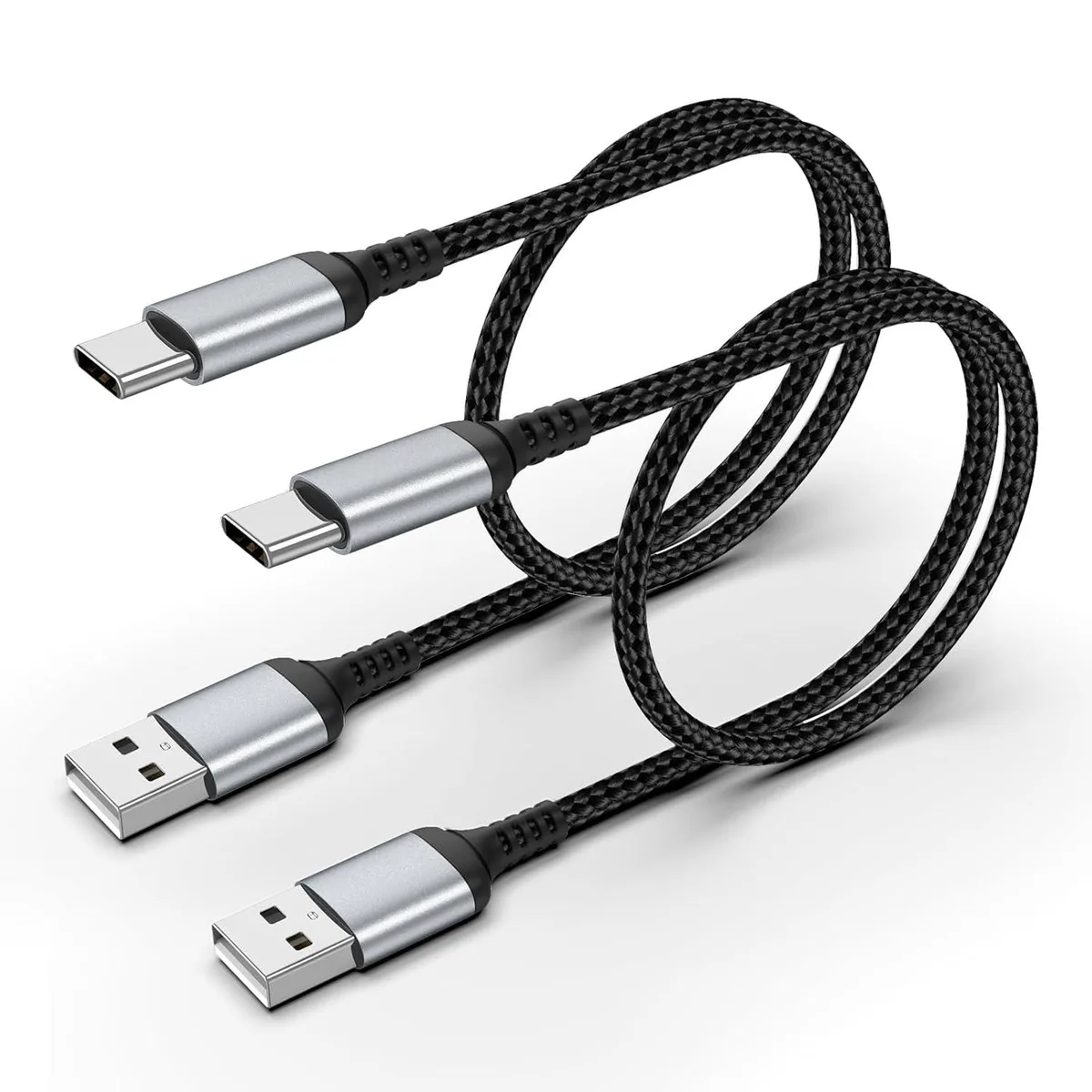 Elestur Elestur USB-A to USB-C Cable 2ft 2-Pack Braided 3.1A 480Mbps — product photo