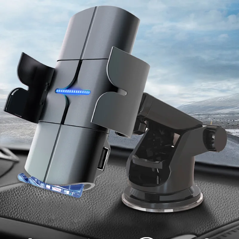 siroka siroka Automatic Coil Sensor Qi Wireless Car Charger 10W 15W Vent Clip — product photo
