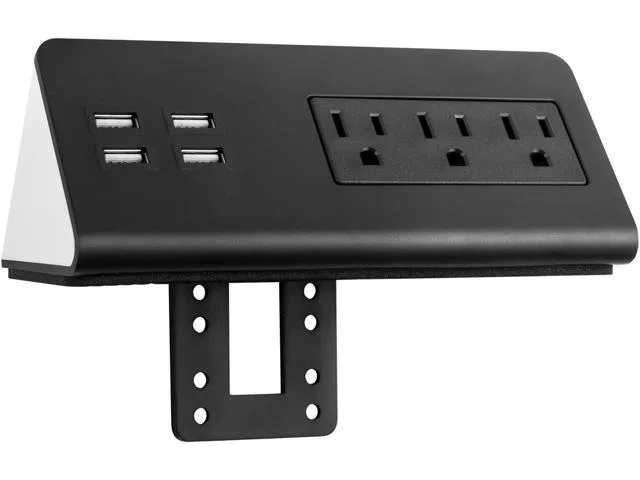 LORDWORLD LORDWORLD Desk Edge Mount Surge Protector 1250 Joules 3 AC 4 USB — product photo