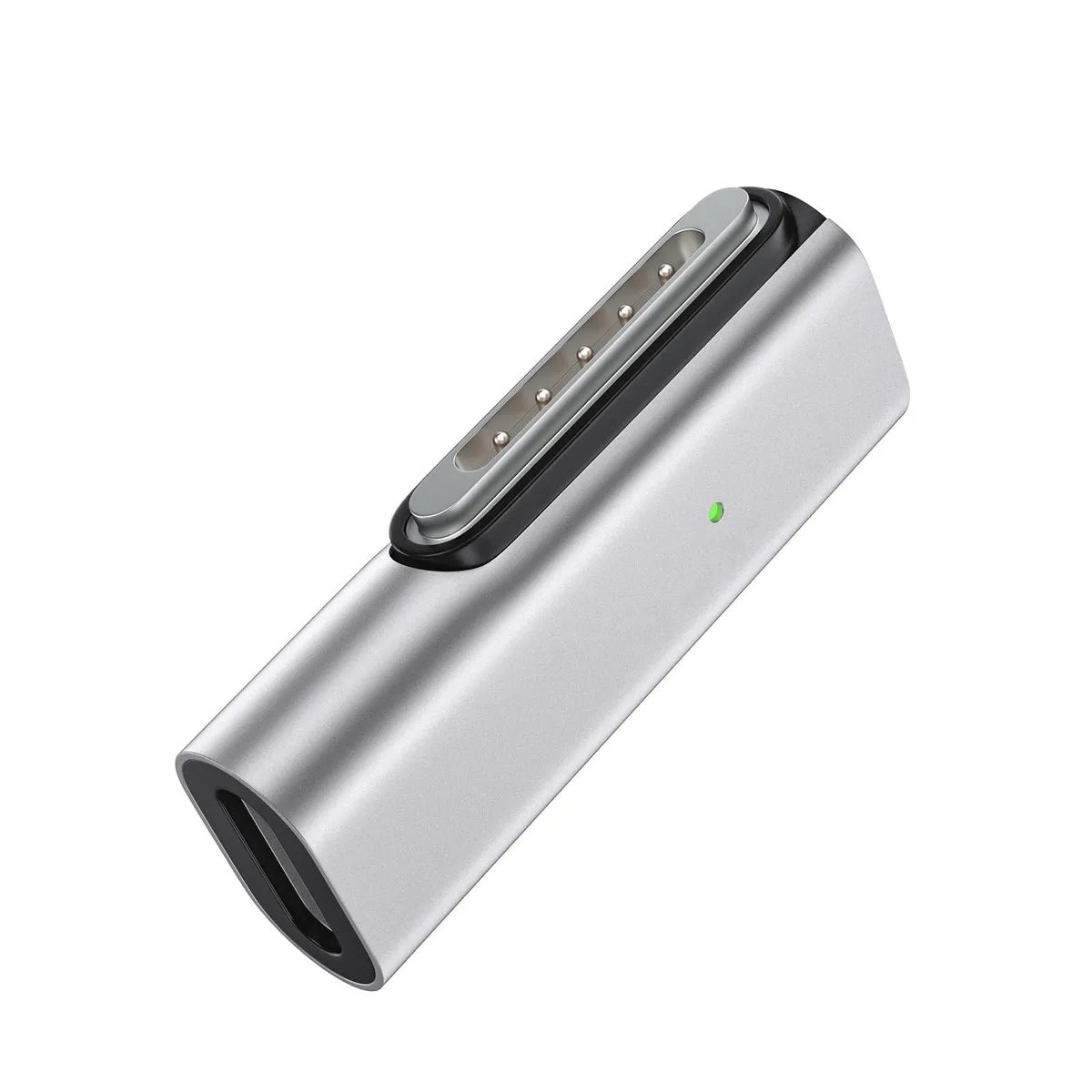 Blue USB-C to magnetic adapter with LED indicator and six-foot cable