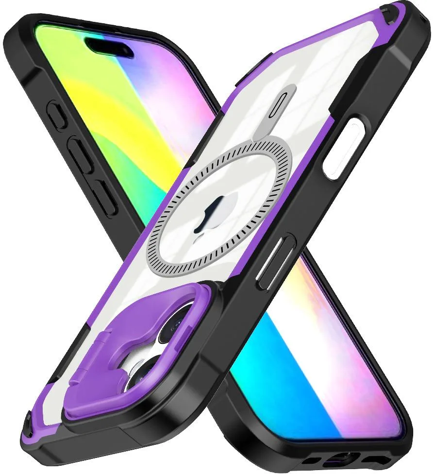 Nakedcellphone Nakedcellphone CamStand Hybrid Case iPhone 16 MagSafe Purple — product photo