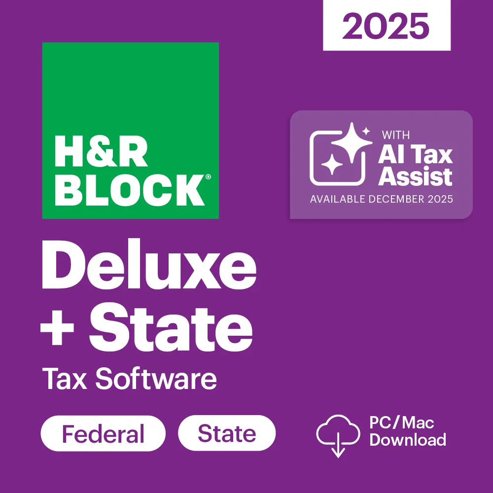 H&amp;R Block H&amp;R Block 1316800-25 Tax Software Deluxe + State 2025 accounting — product photo