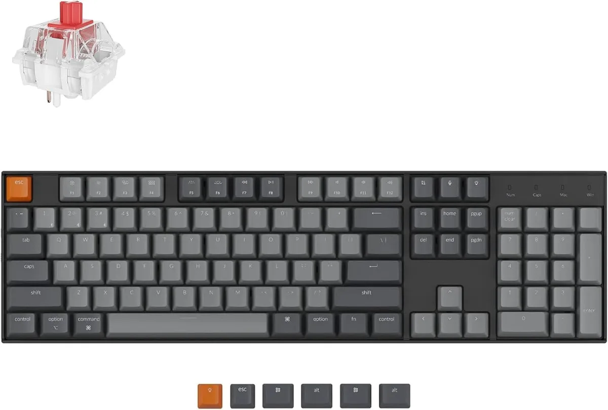 TUKO TUKO 104-Key Hot-Swappable Mechanical Gaming Keyboard — product photo
