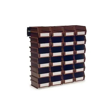 TRITON PRODUCTS LLC TRITON PRODUCTS LLC 3-210BRWS Wall Storage Unit Brown 24 Bins 26 pcs — product photo