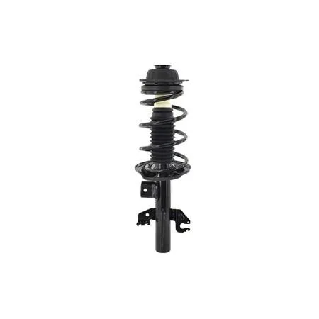 Silver metal complete strut assembly with coiled spring and mounting hardware