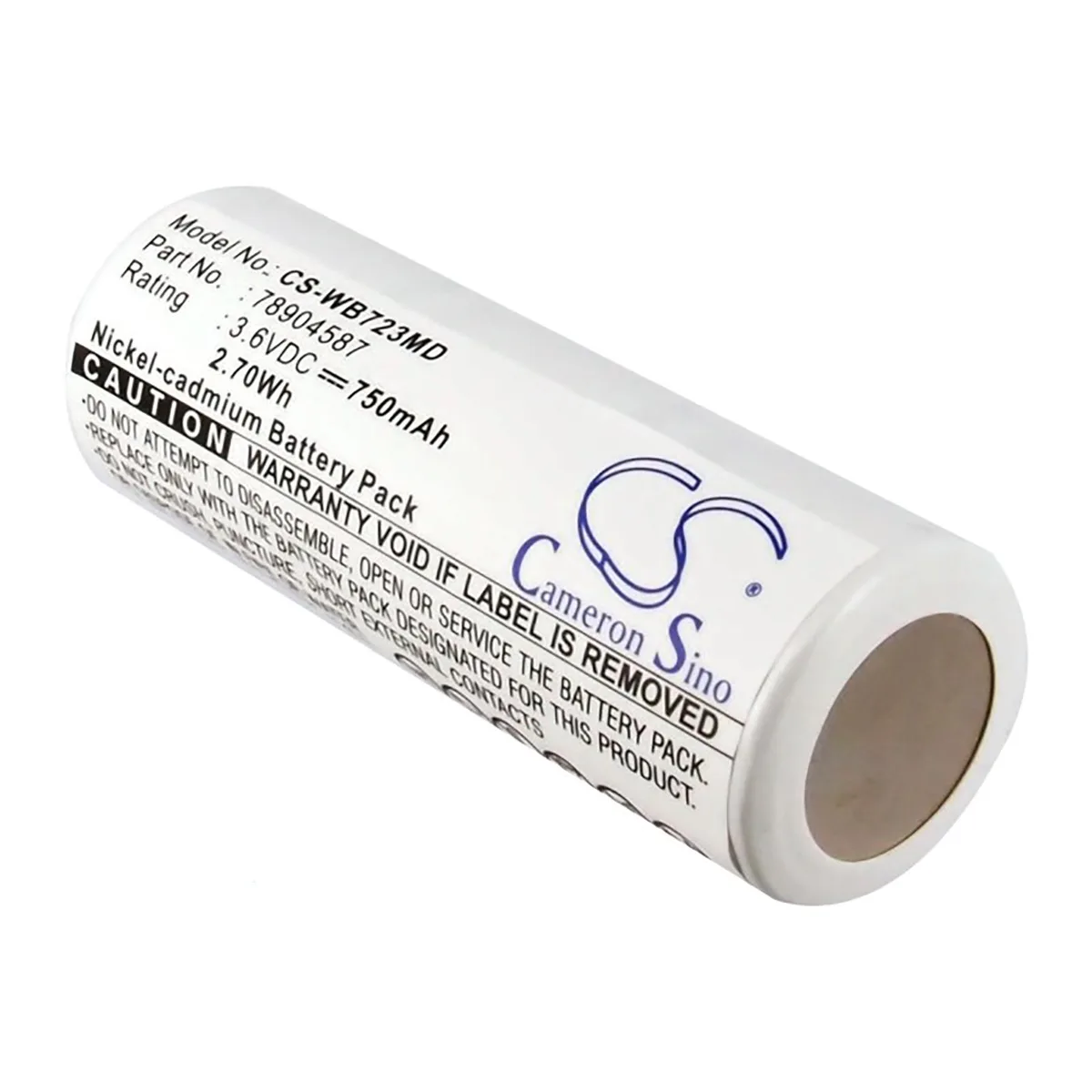 Cameron &amp; Co Cameron &amp; Co DS-CS-WB723MD battery 3.6V 750mAh 2.7Wh Ni-CD white — product photo