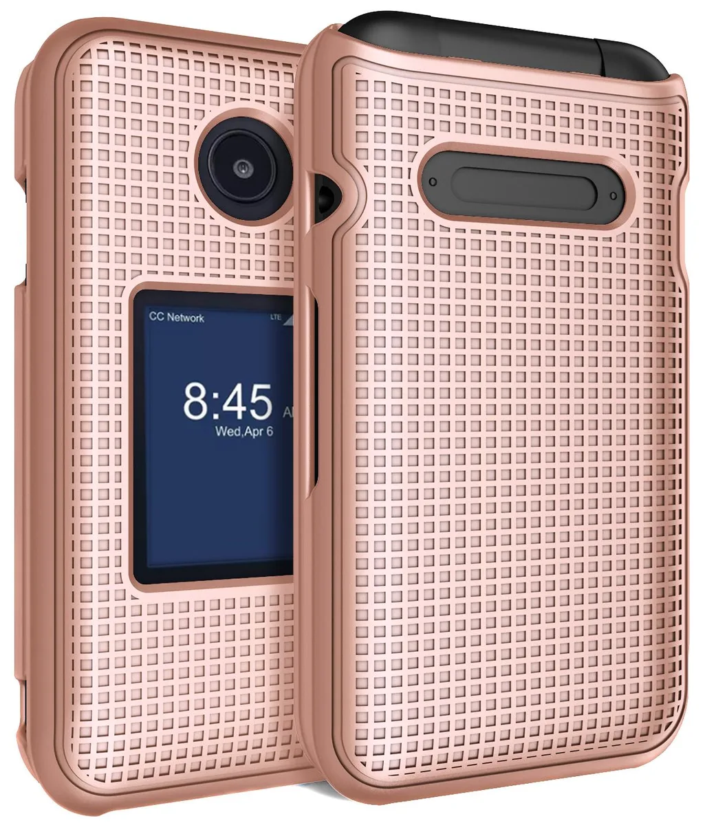 Nakedcellphone Nakedcellphone Grid Textured Hard Case Rose Gold for Verve Snap Flip 2336 — product photo