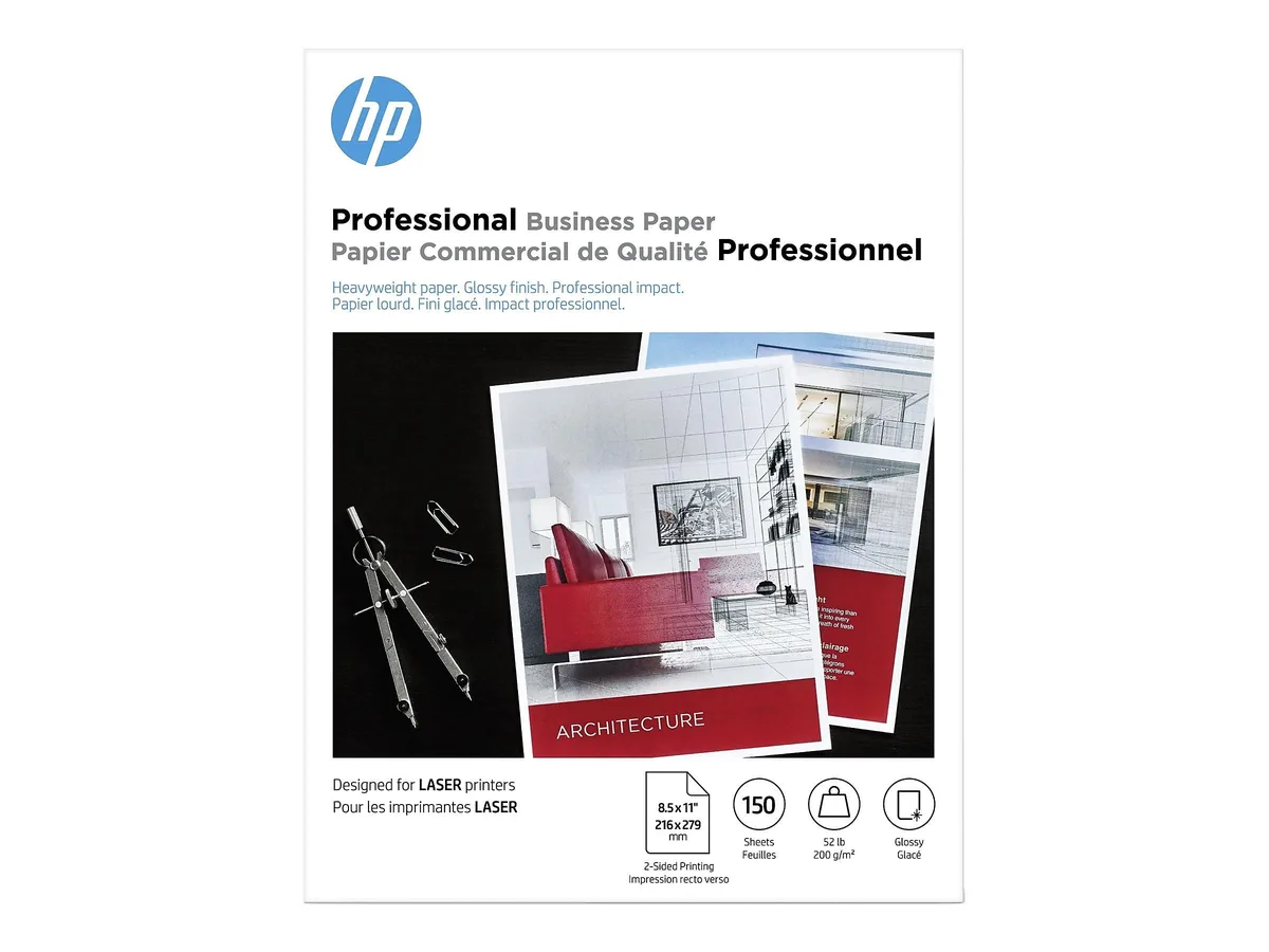 HP HP 4WN10A Professional Glossy Brochure Paper 150 sheets 8.5 x 11 in — product photo