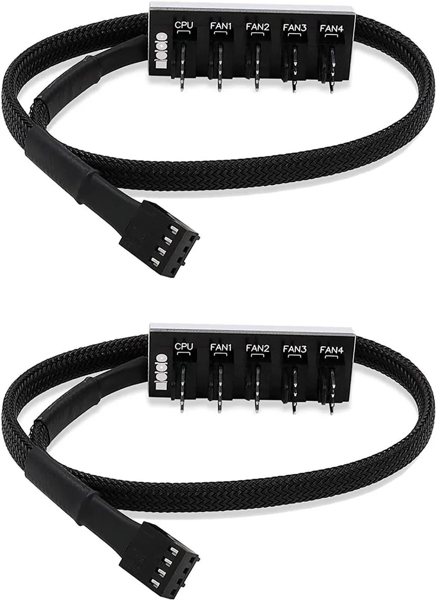 Vszerda Vszerda 4-Pin PWM Fan Hub Splitter Cable 1-to-5 2-Pack internal power cable — product photo