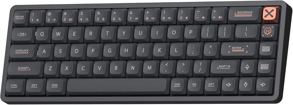 TUKO TUKO Magi65 65% Low Profile Mechanical Gaming Keyboard Shadow Black — product photo