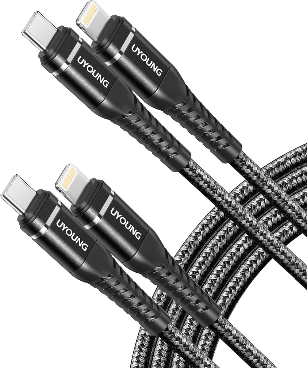 MCHOSE MCHOSE USB-C to Lightning Cable 6FT 2Pack MFi Certified Black — product photo