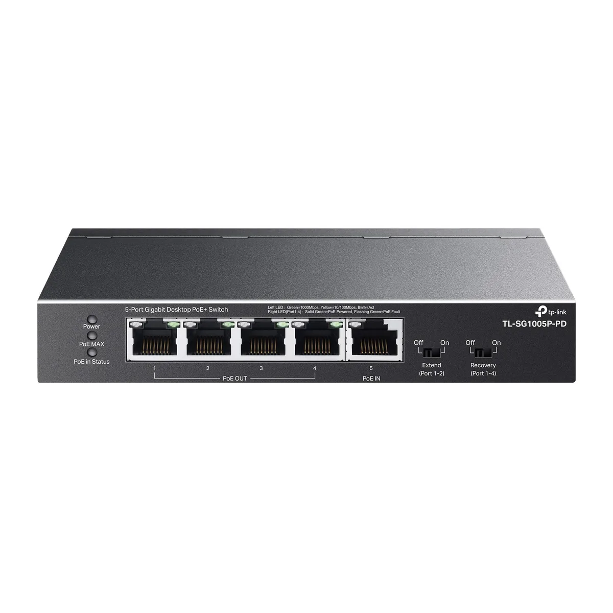  TL-SG1005P-PD 5-Port PoE++ Passthrough Gigabit Switch — product photo