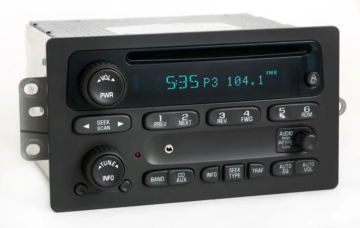 1 Factory Radio 1 Factory Radio 10357894 AM FM CD Receiver Aux 3.5mm 2003-2005 — product photo