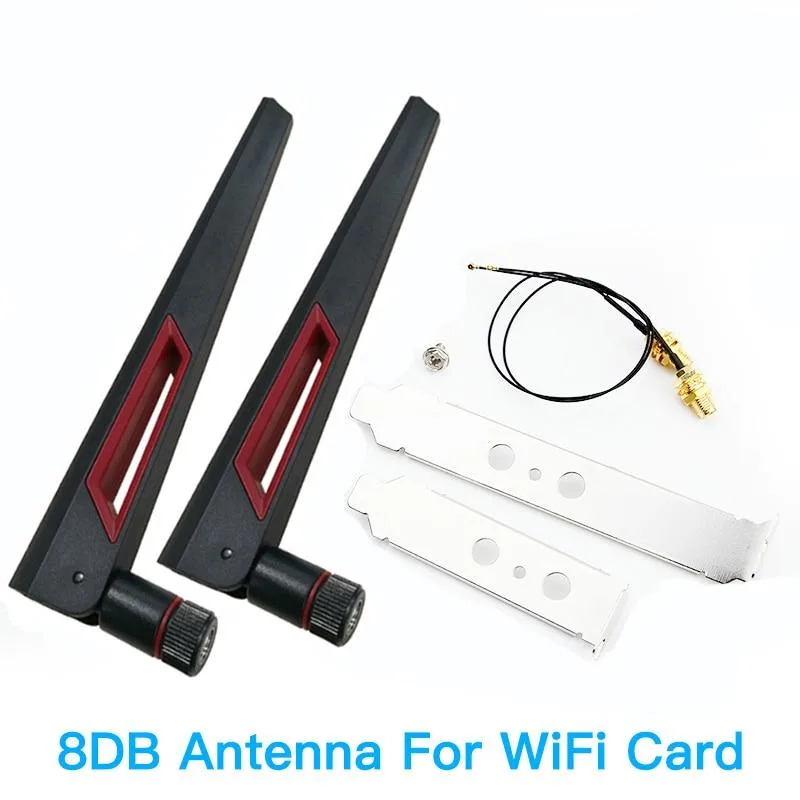 YINGHUA YINGHUA 2x8dBi M.2 IPEX MHF4 U.fl 30cm RP-SMA Wi-Fi Antenna Set — product photo