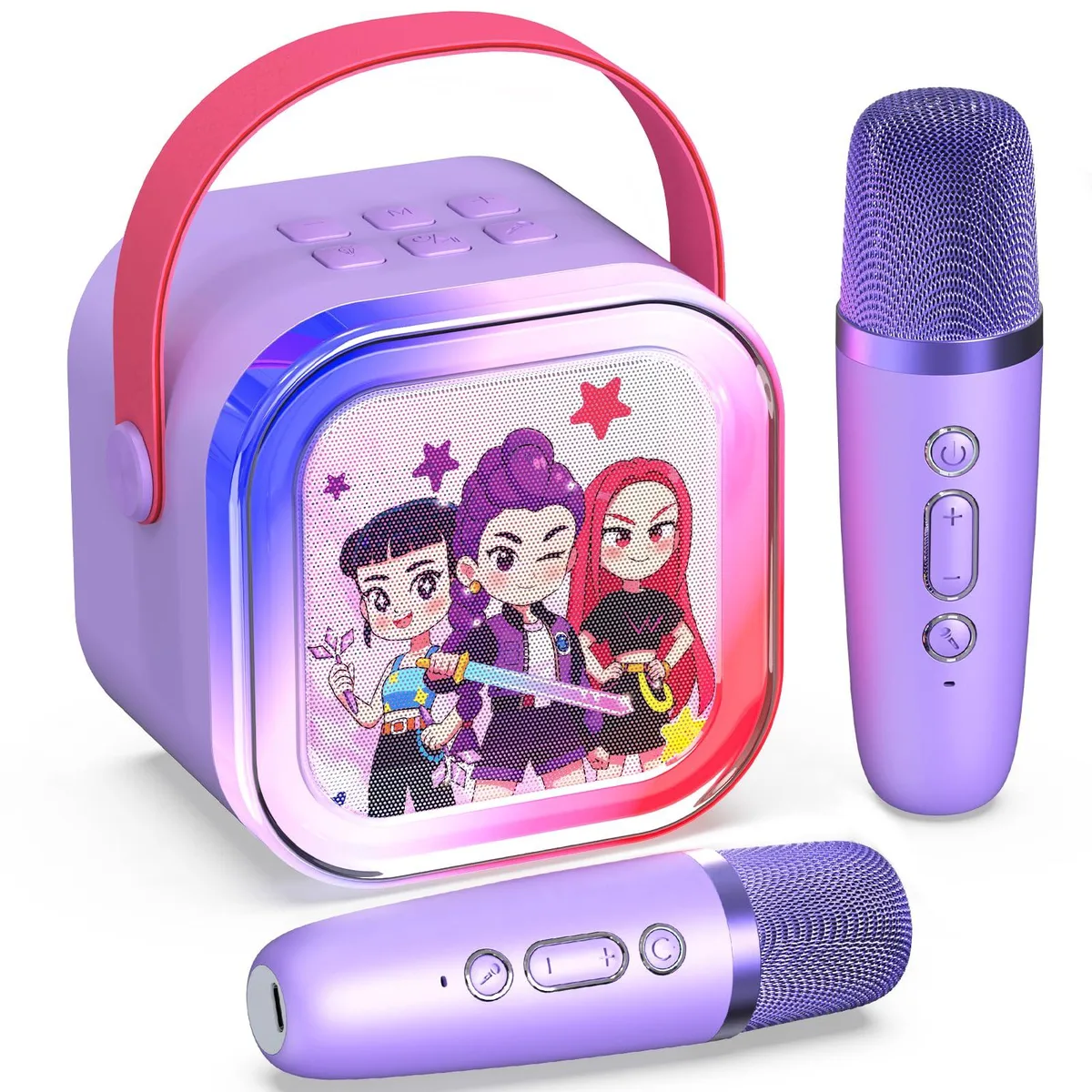  Motivekit M8 Karaoke System with 2 Wireless Mics and LED Lights — product photo