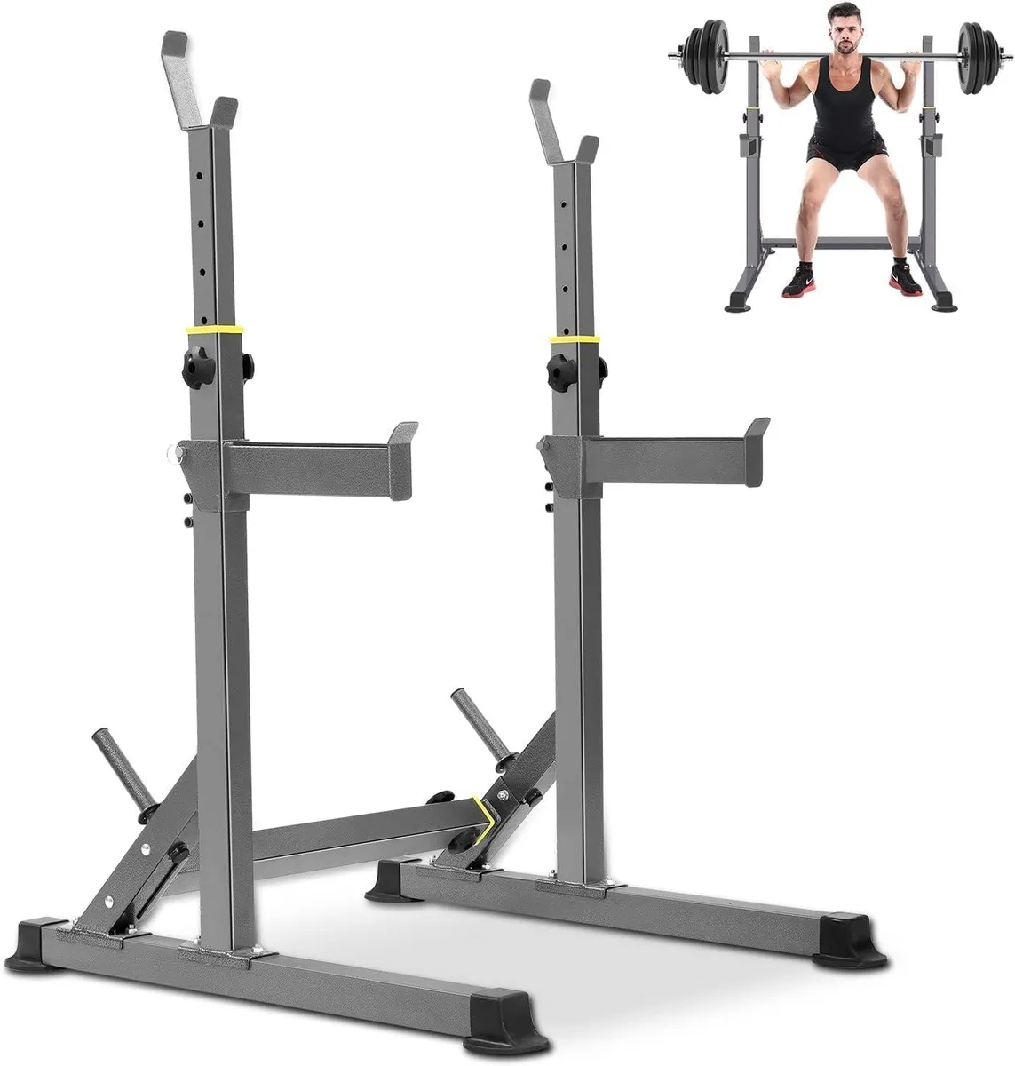 TAURKENAM TAURKENAM Adjustable Squat Rack 690 lb weight training — product photo