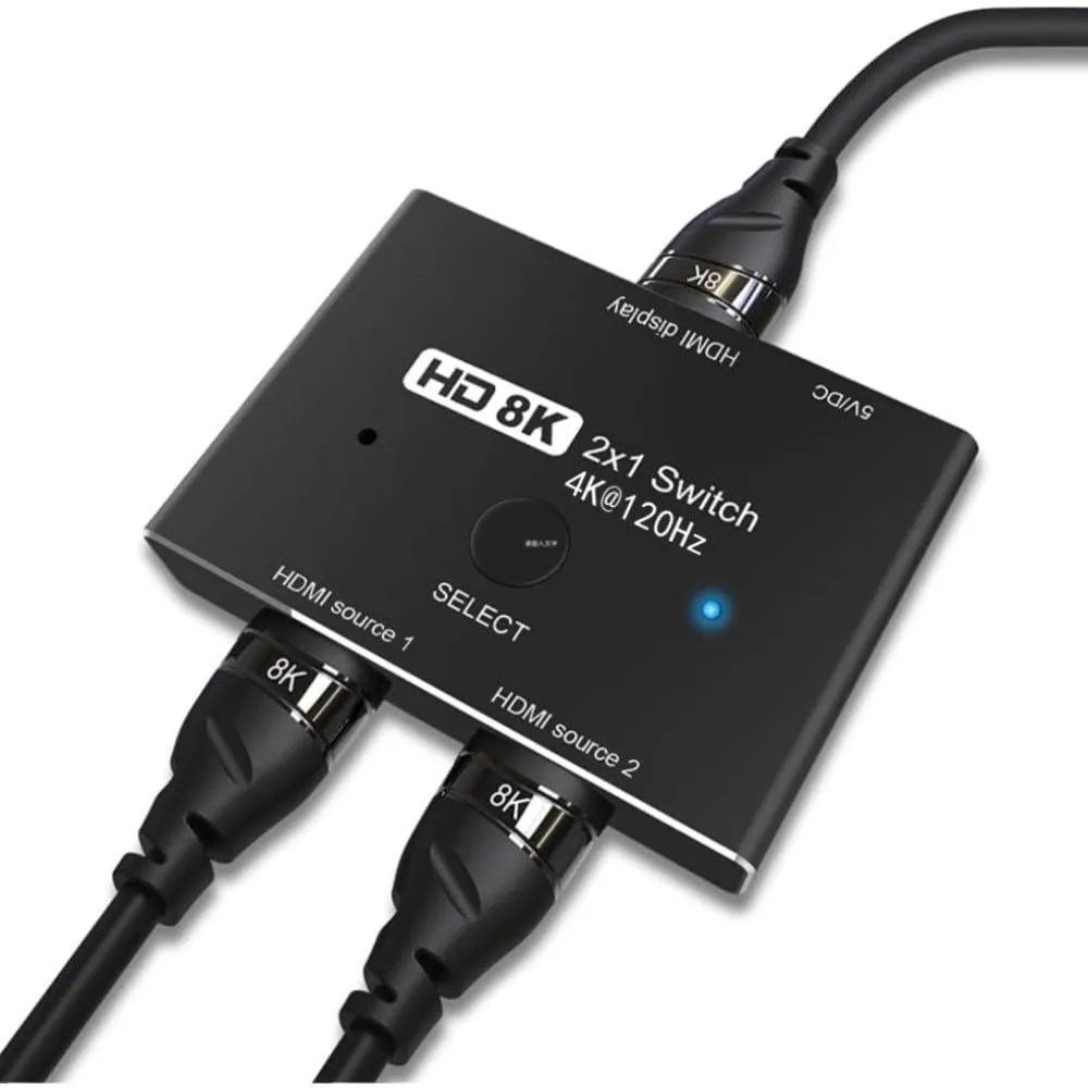 BUCIER BUCIER F0401 HDMI 2.1 8K Switch 2-in-1-out 48Gbps — product photo