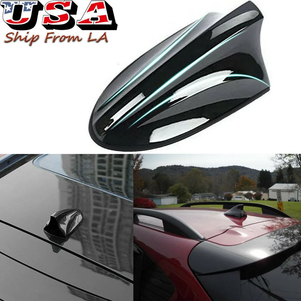 SIMPLEX TECHNOLOGY CO., LIMITED SIMPLEX TECHNOLOGY CO., LIMITED Large Glossy Black Waterproof Roof Shark Fin Antenna exterior care — product photo