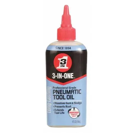 Amber 4 oz bottle of 3-In-One mineral oil lubricant