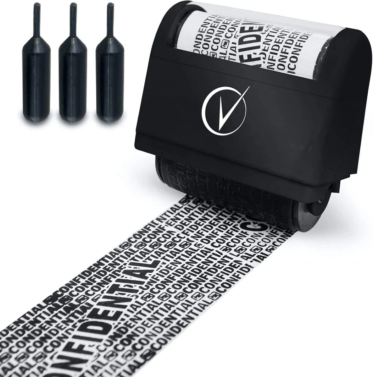  Vantamo Identity Theft Protection Roller Stamp Classy Black 3 Refills — product photo