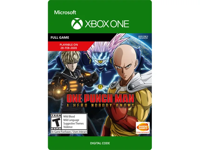 Bandai Namco Entertainment America Inc Bandai Namco Entertainment America Inc G3Q-00760 ONE PUNCH MAN: A HERO NOBODY KNOWS Xbox One downloadable game — product photo