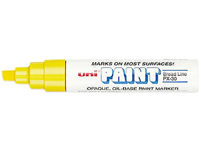 uni-ball uni-ball 63735 Paint Marker Broad Chisel Tip Yellow — product photo