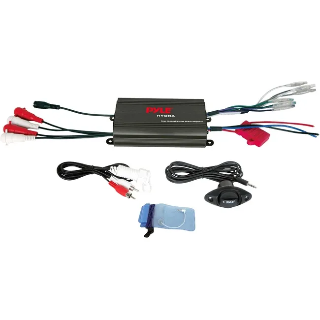PYLE AUDIO PYLE AUDIO PLMRMP3B 4 Channel Marine Amplifier 800W Black — product photo