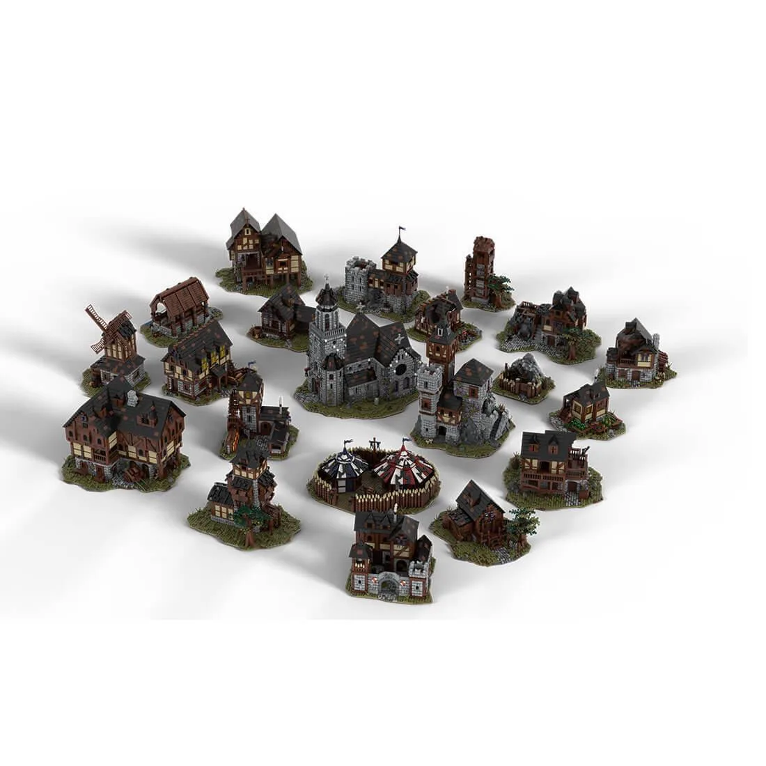 ZITIANYOUBUILD ZITIANYOUBUILD MOC-115645 Medieval Village Bundle 22 Modules 51593 Parts — product photo