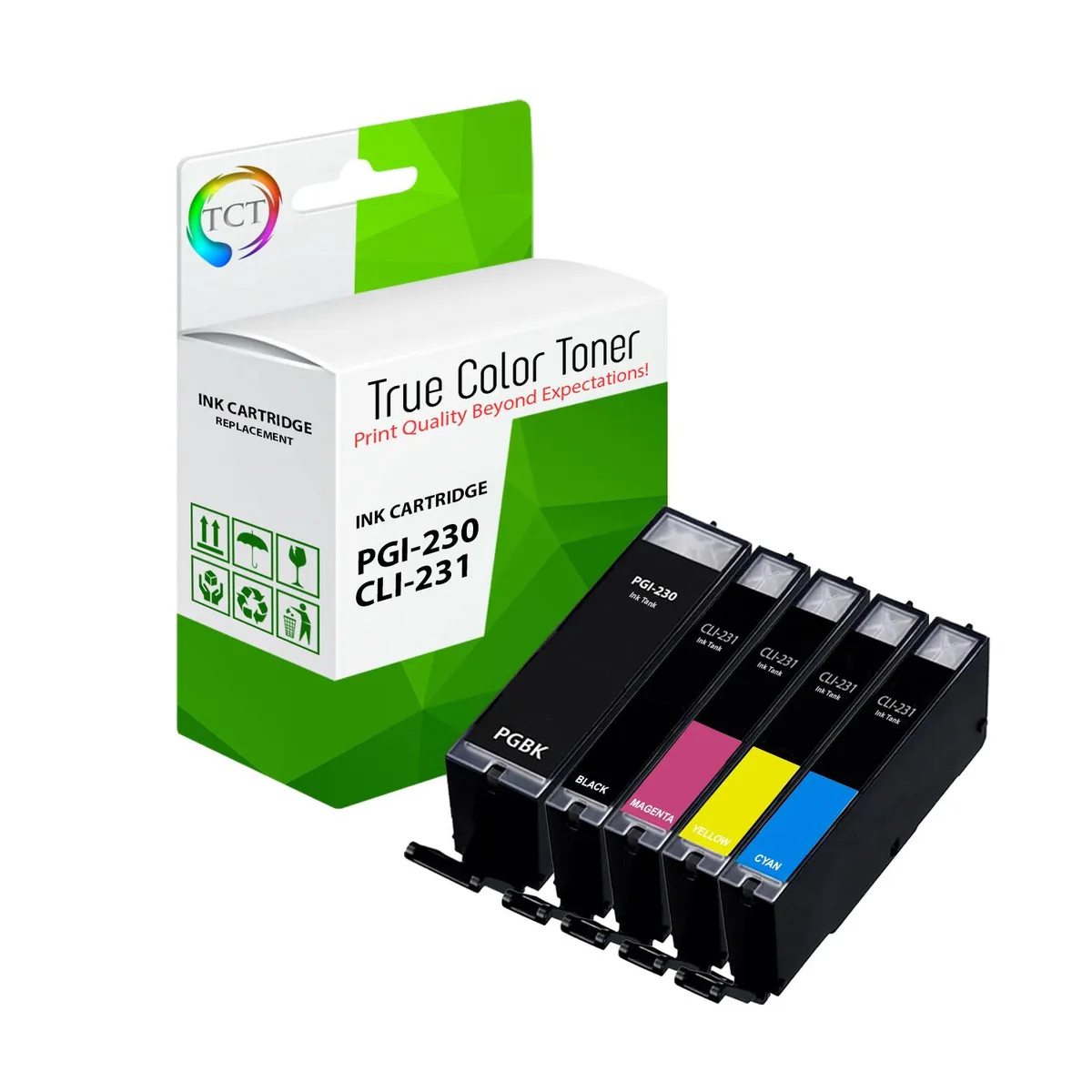 True Color Toner True Color Toner PGI-230Bk Golf Tech 5 Pack 1217 600 824 8820 — product photo