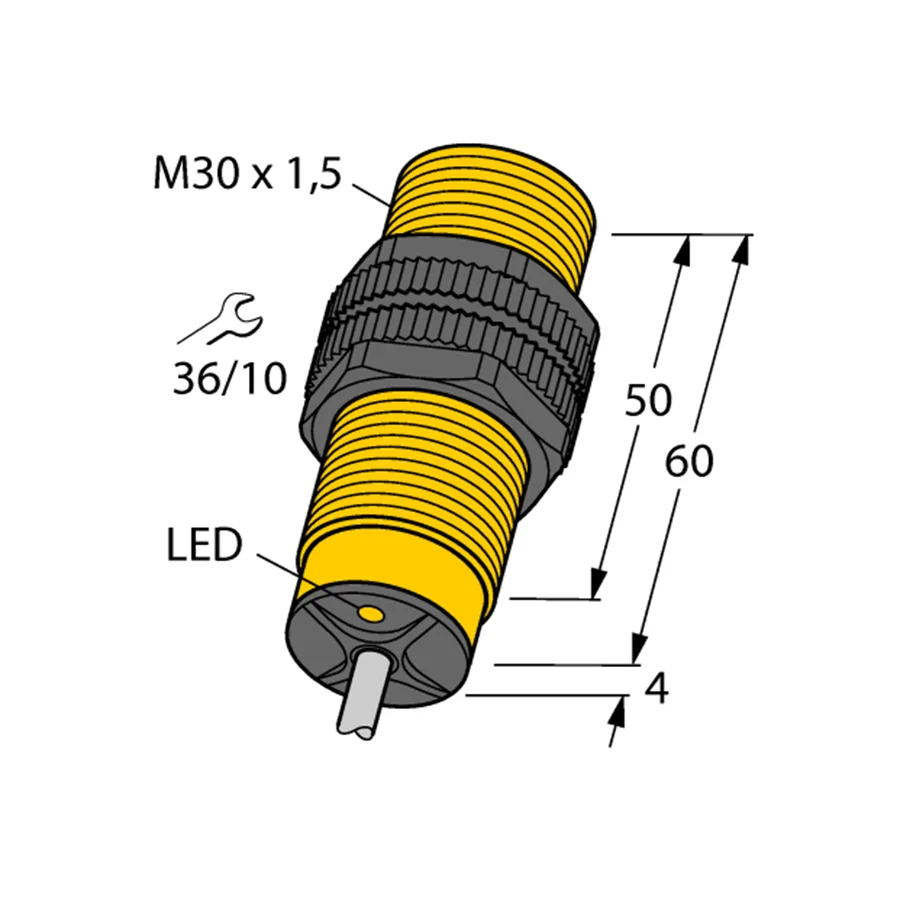Turck Turck BI10-S30-AZ3X/S100 13719 inductive sensor M30 10mm 138g — product photo