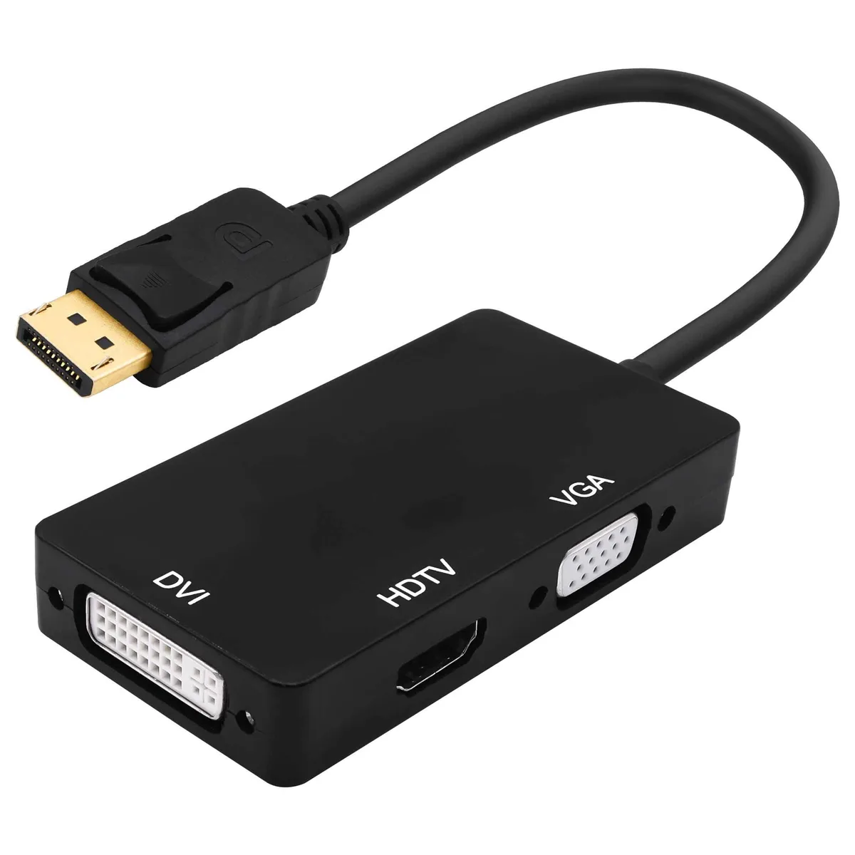 YARCHONN DisplayPort to HDTV VGA DVI Adapter Cable 300mm — product photo