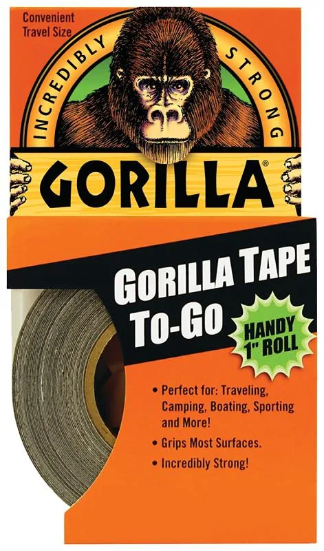 Black Gorilla Tape roll 1 inch wide 30 feet long 17 mil thick