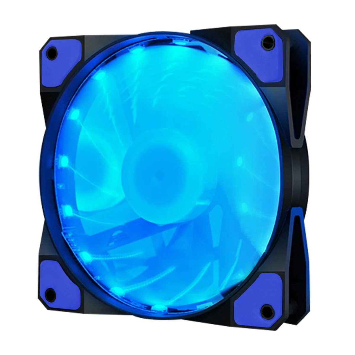 ATE ATE 5-pack 120mm addressable RGB case fans, blue, hydraulic bearing, 35 CFM, 1200 RPM, 24.5 dBA — product photo
