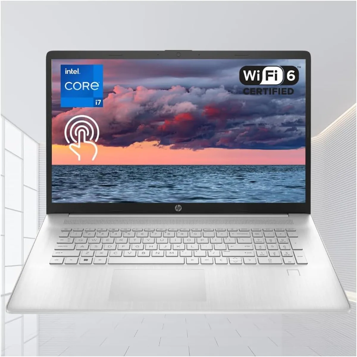 HP HP 17.3" HD+ Touchscreen Laptop i7-1355U 16GB 1TB PCIe Silver — product photo