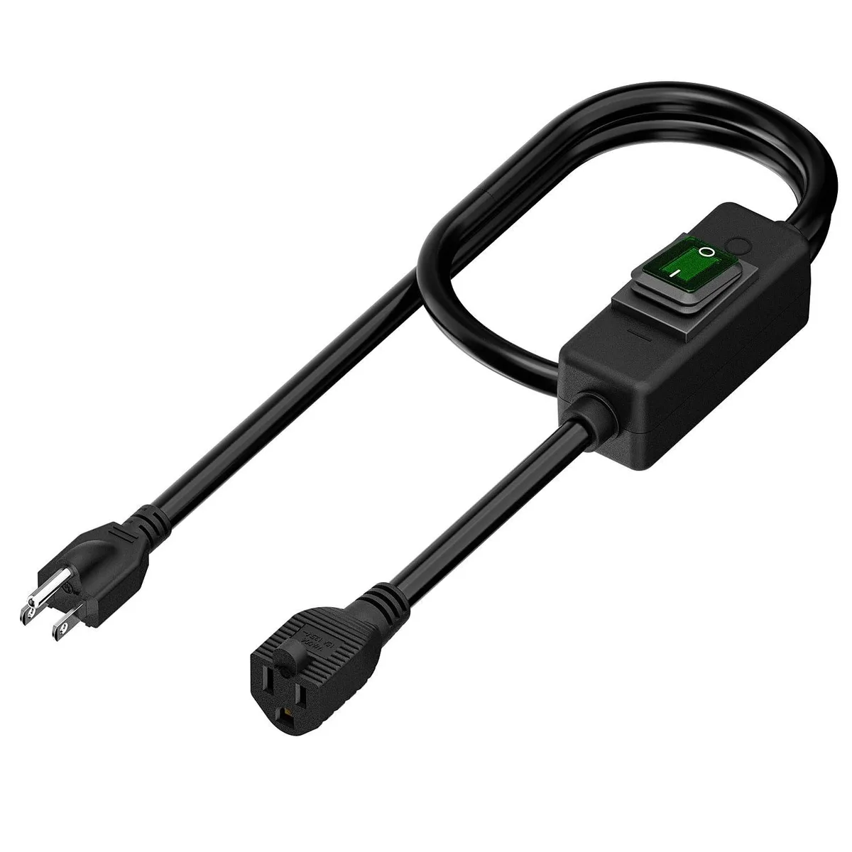  acbroad AC0061 3.0 ft SJTW 14AWG waterproof power extension cord — product photo
