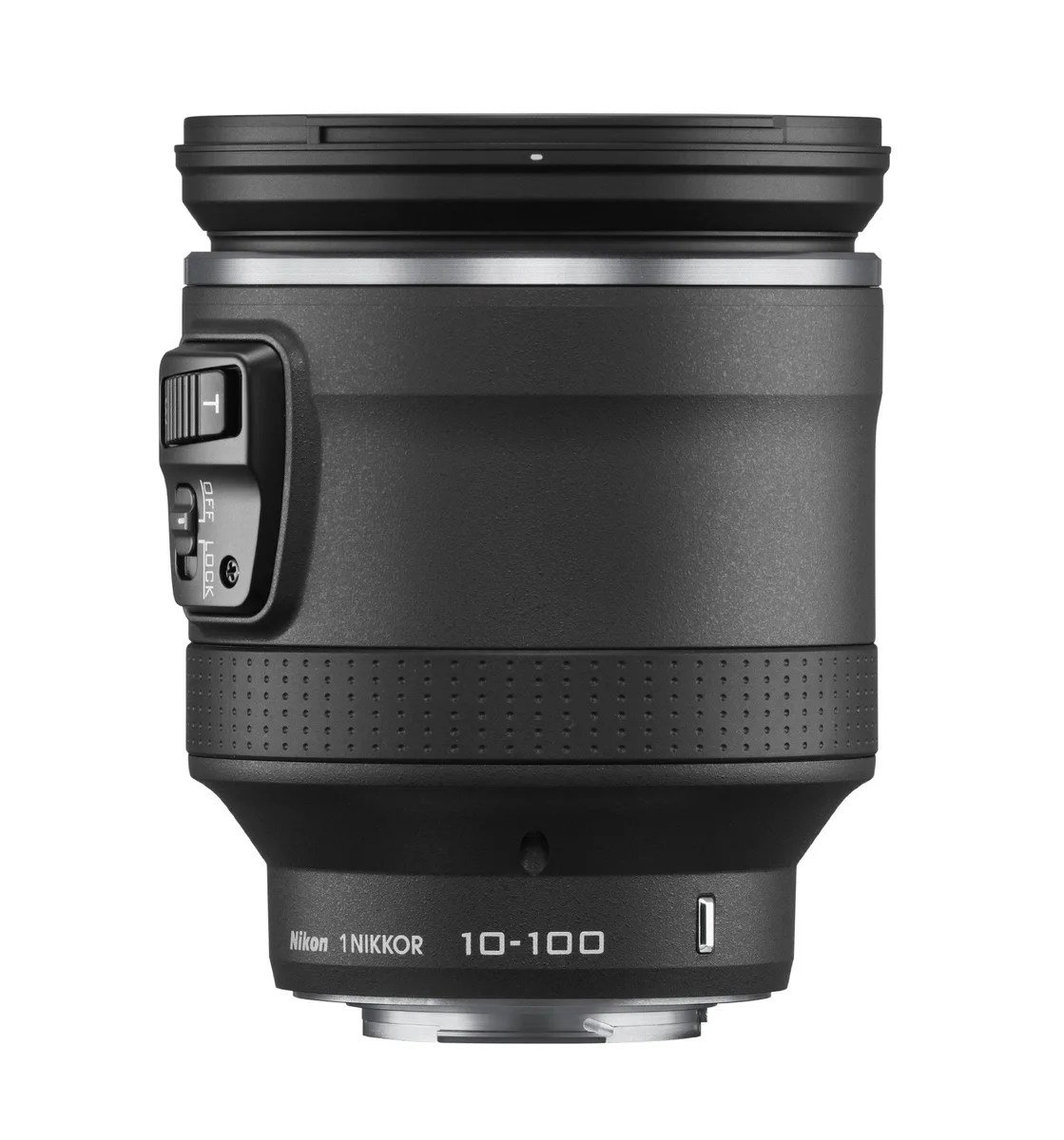 Nikon Inc Nikon 1 NIKKOR 10-100mm f/4.5-5.6 VR Black camera lens — product photo