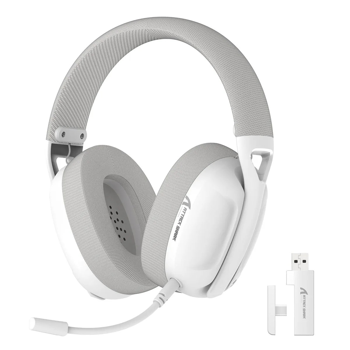  AT&amp;T L80 Wireless Gaming Headset White 50h Bluetooth 5.2 2.4GHz 3.5mm — product photo