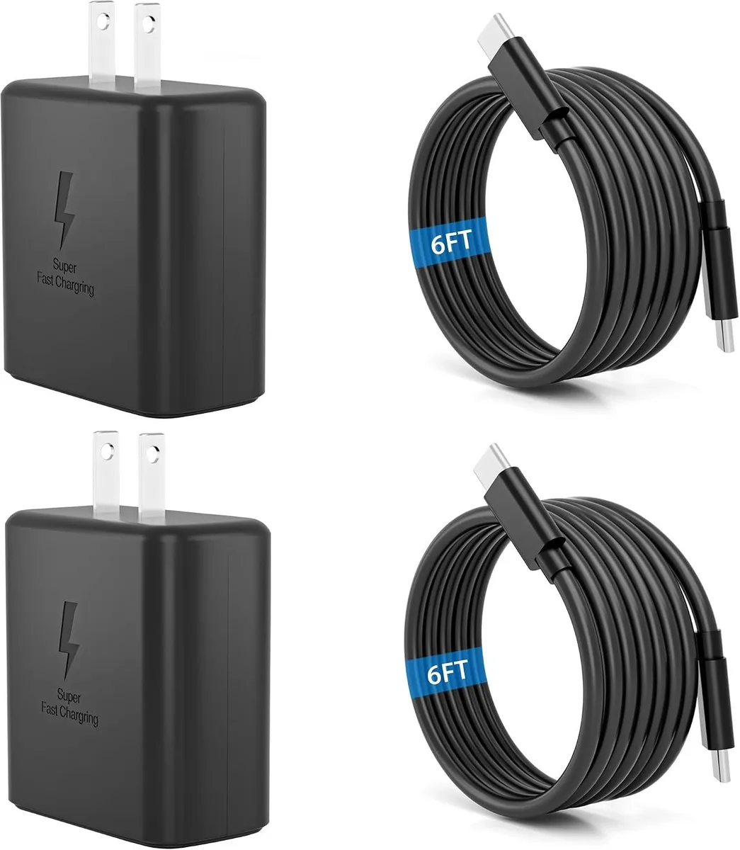 ONITOON ONITOON 45W USB-C Wall Charger 2-Pack with 6ft C-to-C Cables — product photo