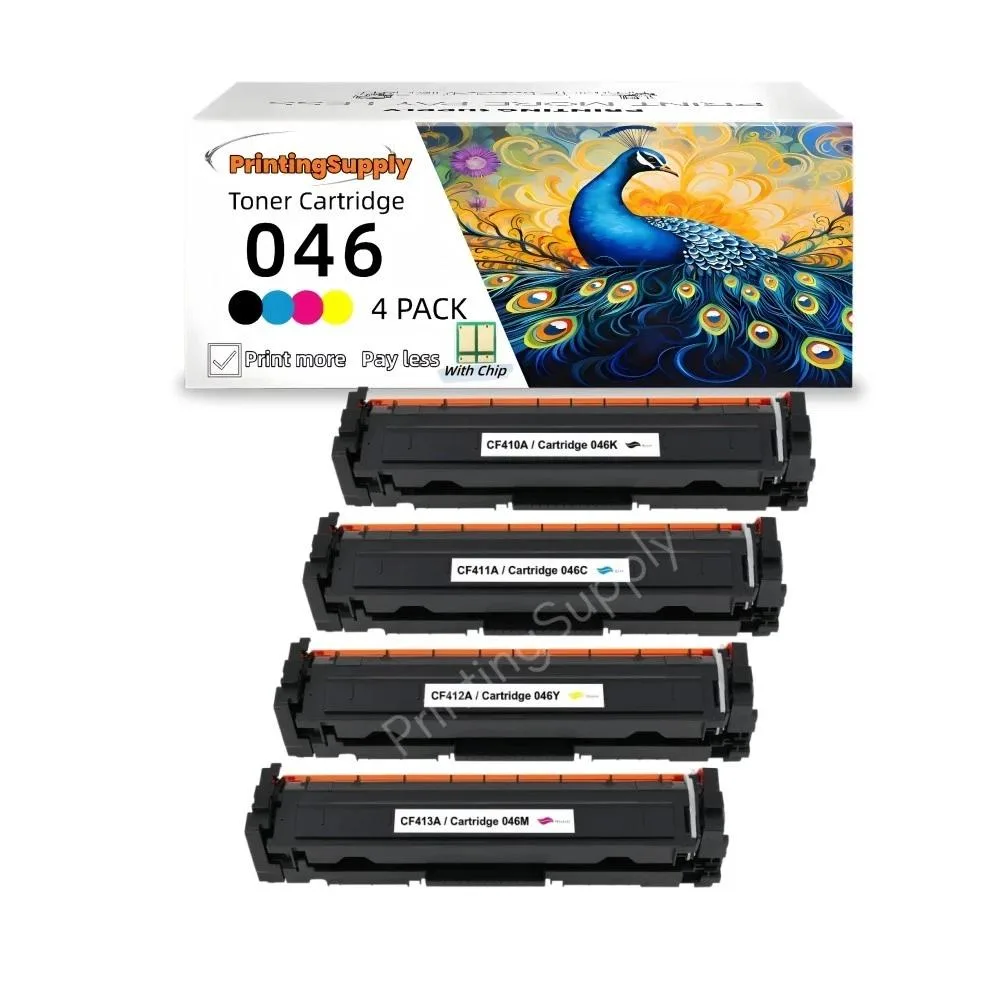 Aster Graphics Inc Aster Graphics Inc 4 Pack CRG 046 Toner Cartridge Black Cyan Magenta Yellow — product photo