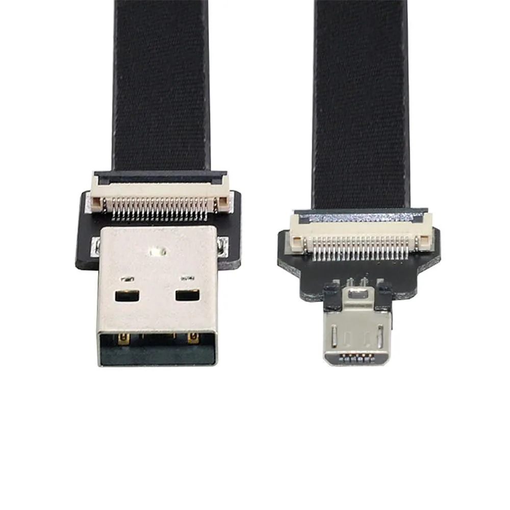 LORDWORLD LORDWORLD USB 2.0 Type-A to Micro USB 5Pin Flat FPC Cable 50cm — product photo