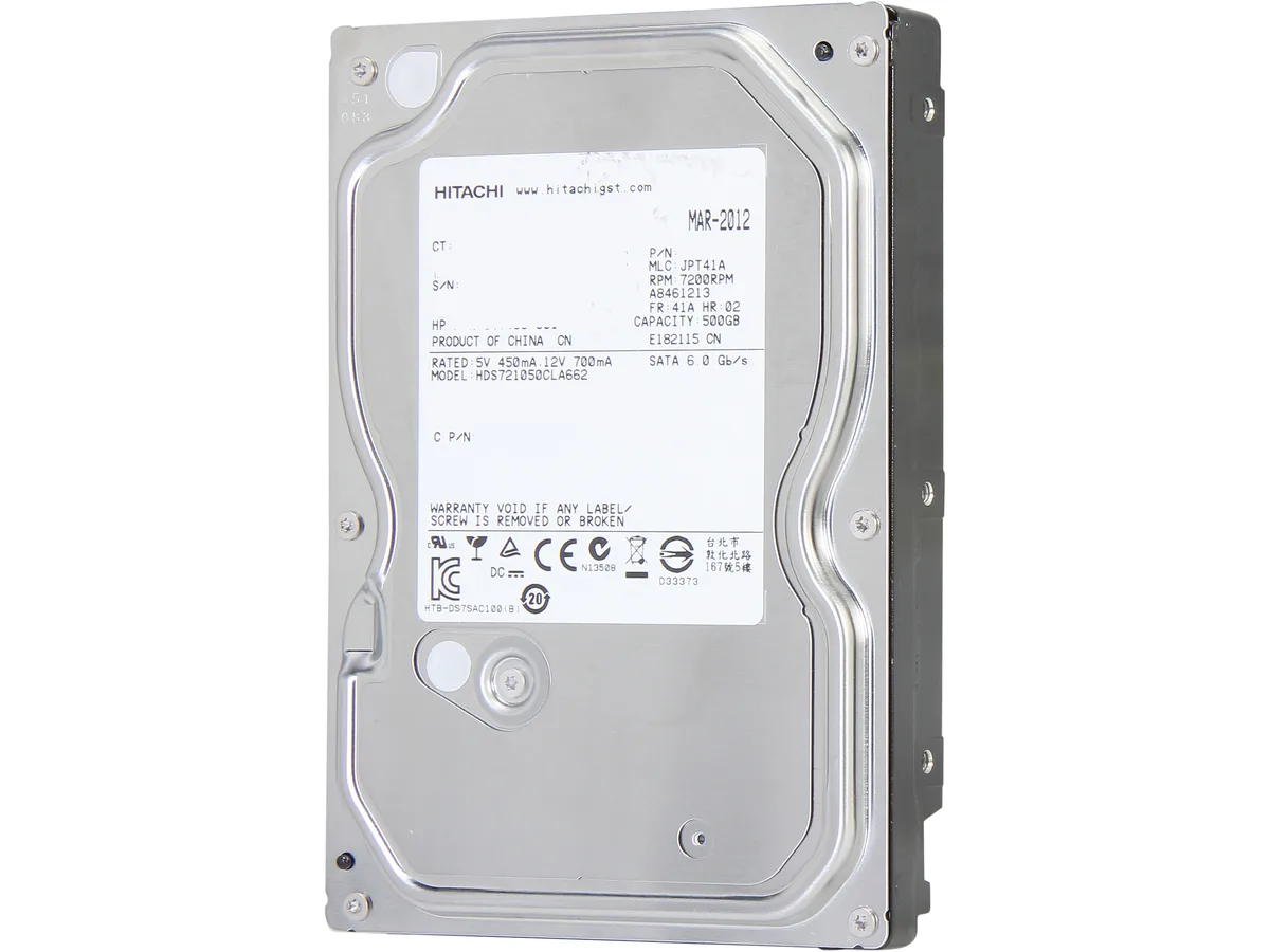 HGST HGST HDS721050CLA662 500GB 7200 RPM 16MB SATA 6.0Gb/s 3.5" internal hard drive — product photo