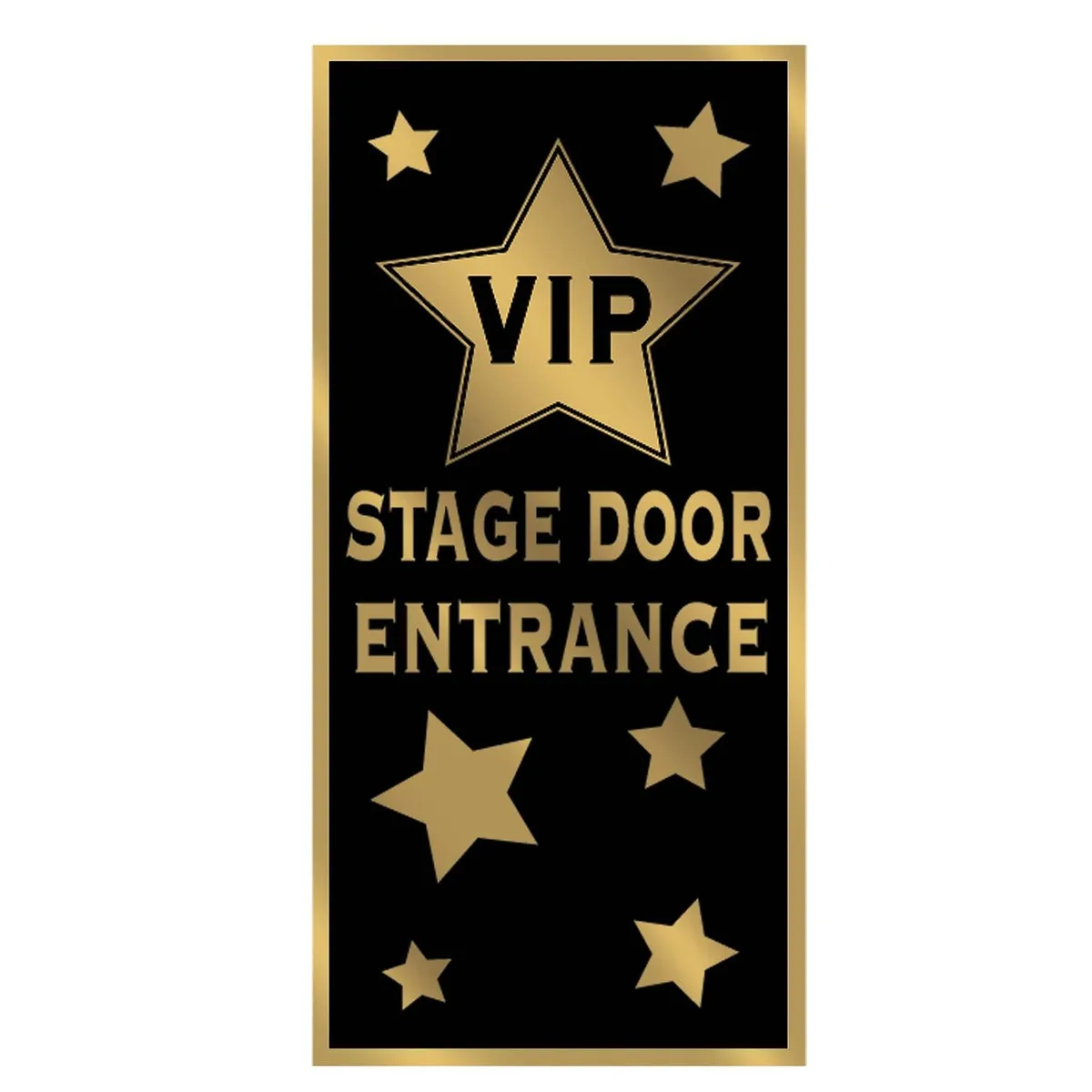 Vinyl door cover with black frame, 40 by 60 inches
