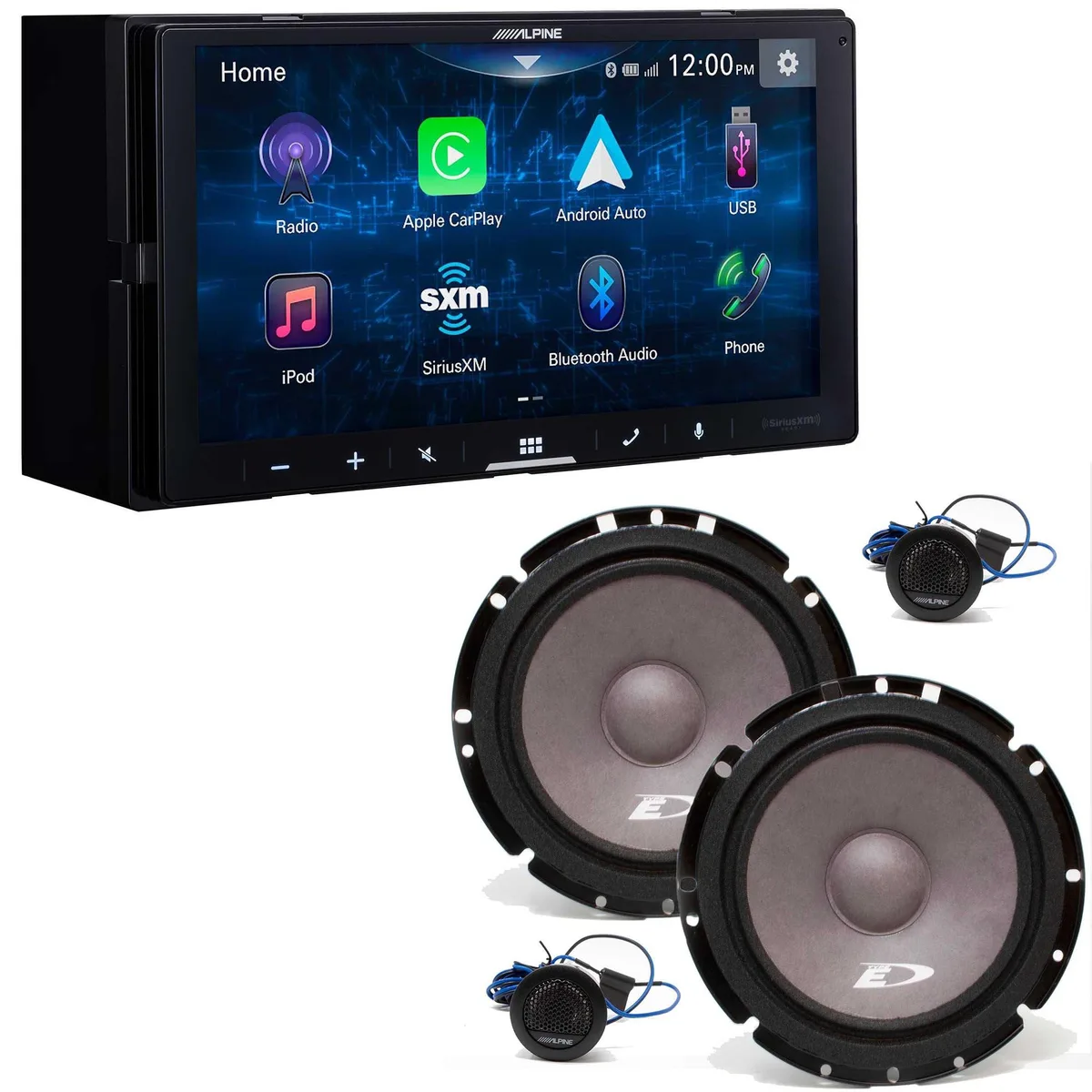 Alpine Alpine iLX-W670 Receiver with SXE-1751S 6.5" Component Speakers — product photo