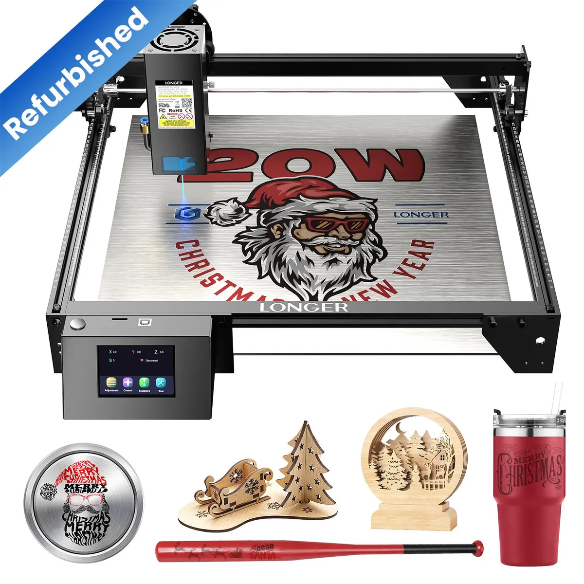 LONGER LONGER RAY5 Upgraded 20W laser engraver 3.5" touch screen — product photo