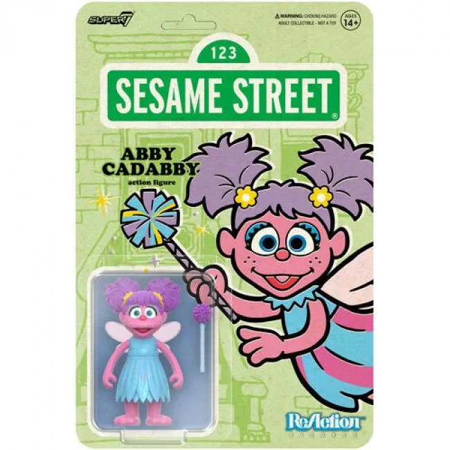 Super7 Super7 Sesame Street ReAction Figures Wv5 Abby Cadabby 3.75 inch stuffed figure — product photo