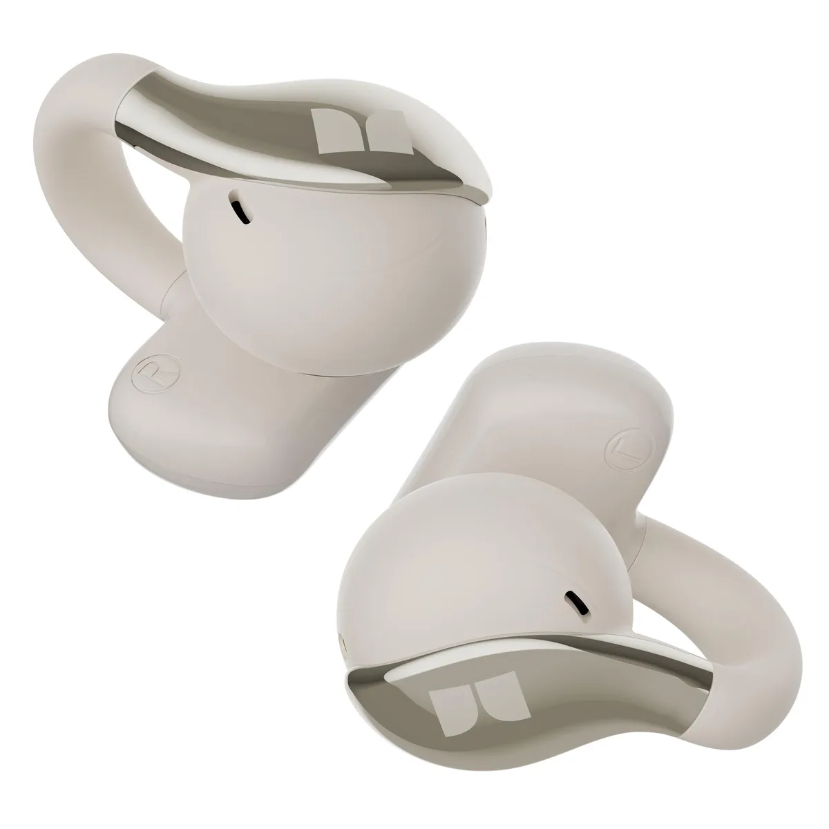 Monster Open Ear AC225 Clip-On Earbuds White Bluetooth 6.0 36H 13mm 5.1g — product photo