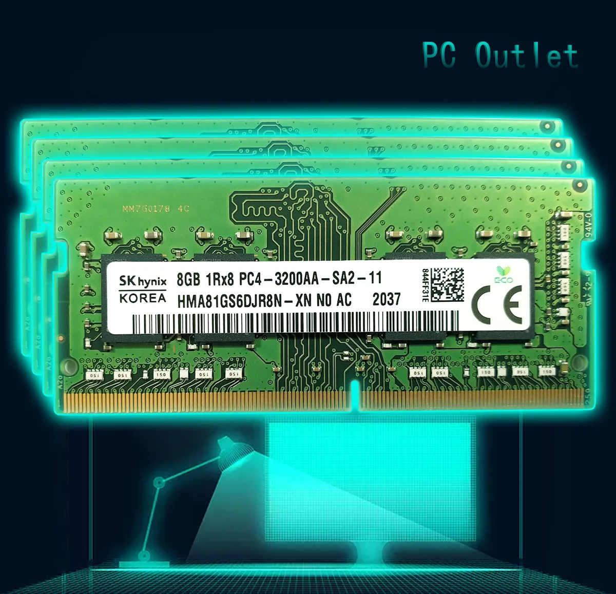 SK hynix SK hynix HMA81GS6DJR8N-XN 32GB (4x8GB) DDR4-3200 CL22 laptop RAM — product photo