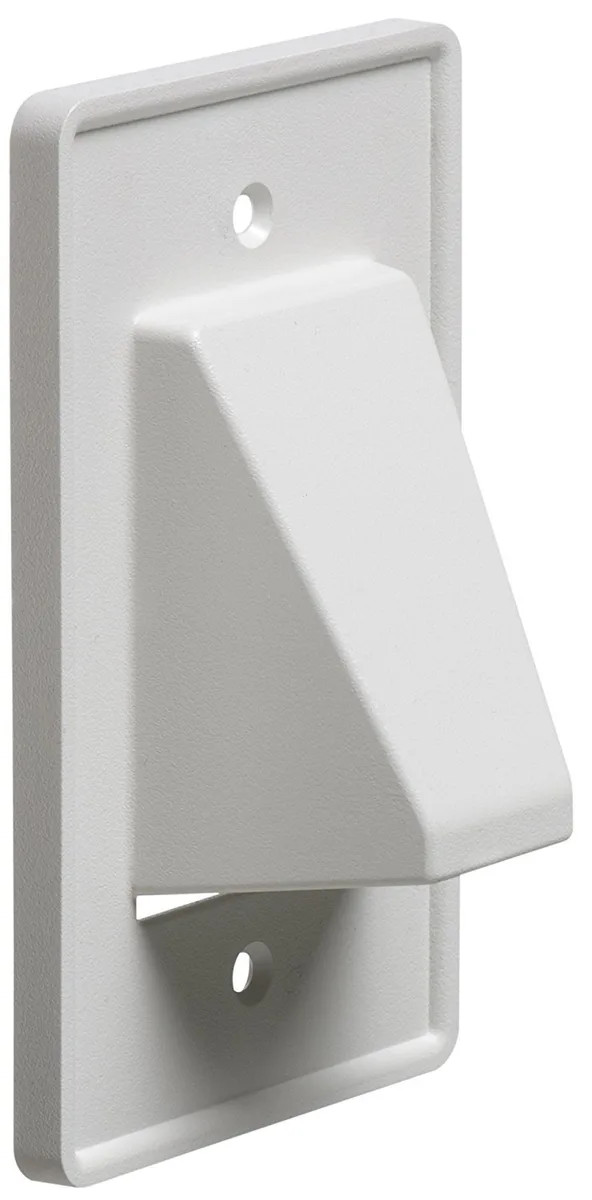 iMBAPrice iMBAPrice CE1 Recessed Low Voltage Cable Plate 1-Gang White — product photo